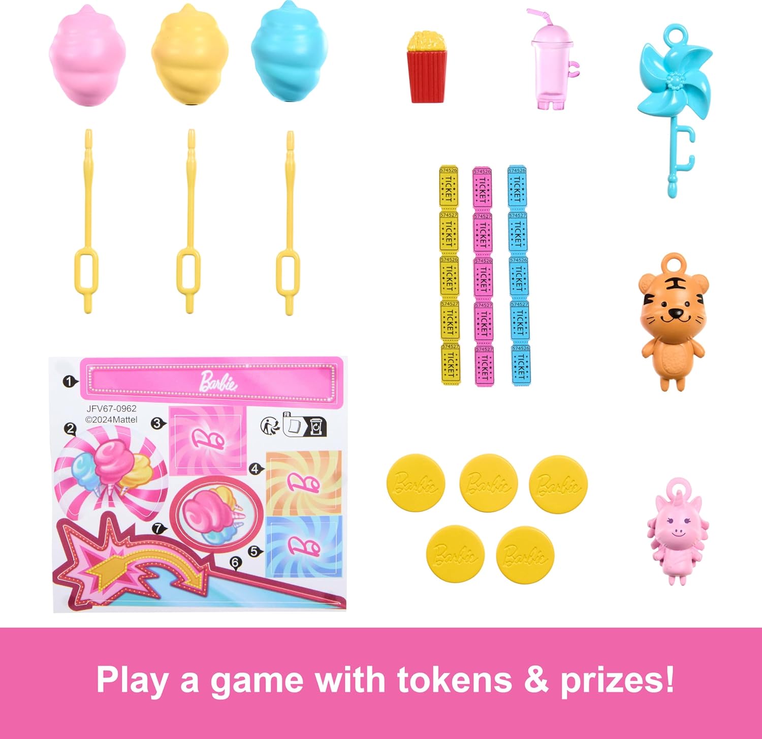 Barbie - Mysteries Cotton Candy & Games Playset (Jfv67)