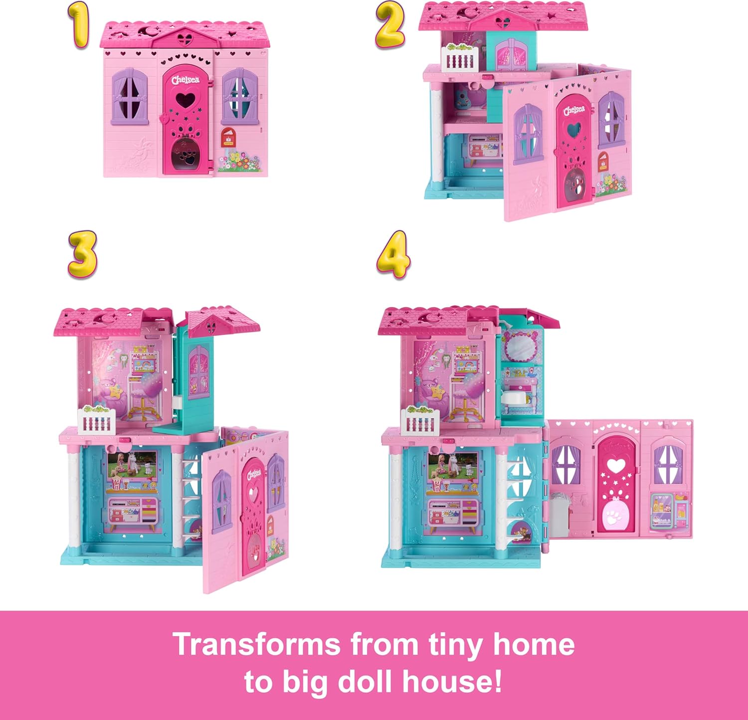 BARBIE CHELSEA POP UP HOUSE AND DOLL BLONDE