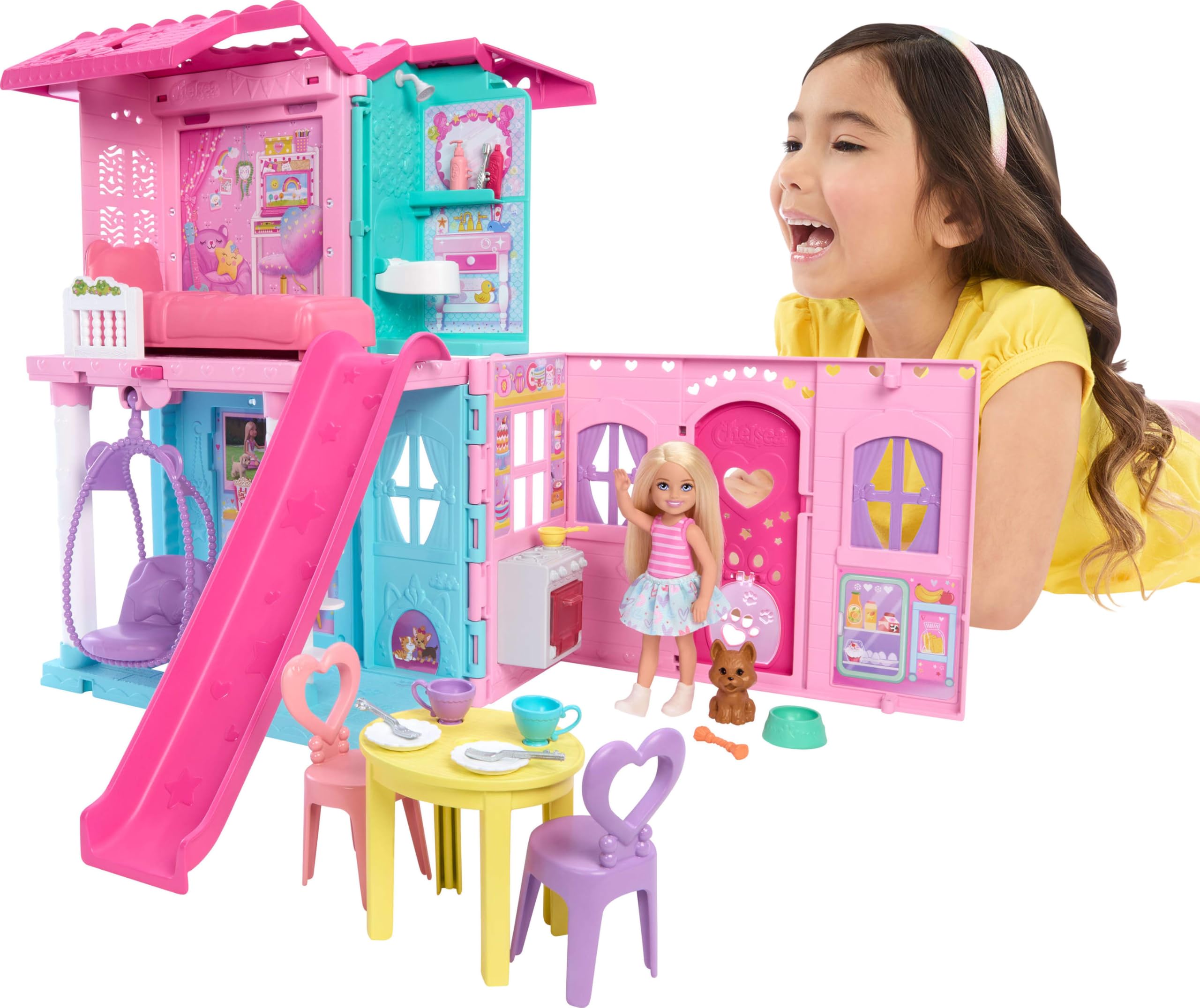 BARBIE CHELSEA POP UP HOUSE AND DOLL BLONDE