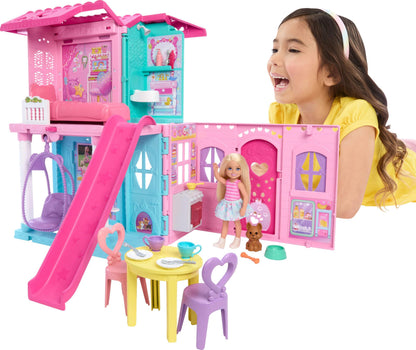 BARBIE CHELSEA POP UP HOUSE AND DOLL BLONDE