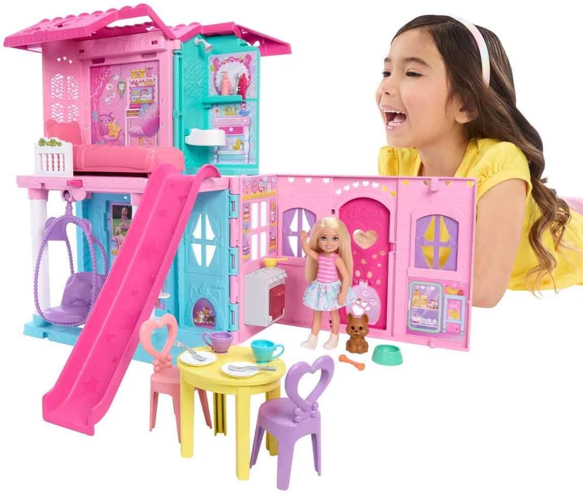 BARBIE CHELSEA POP UP HOUSE AND DOLL BLONDE
