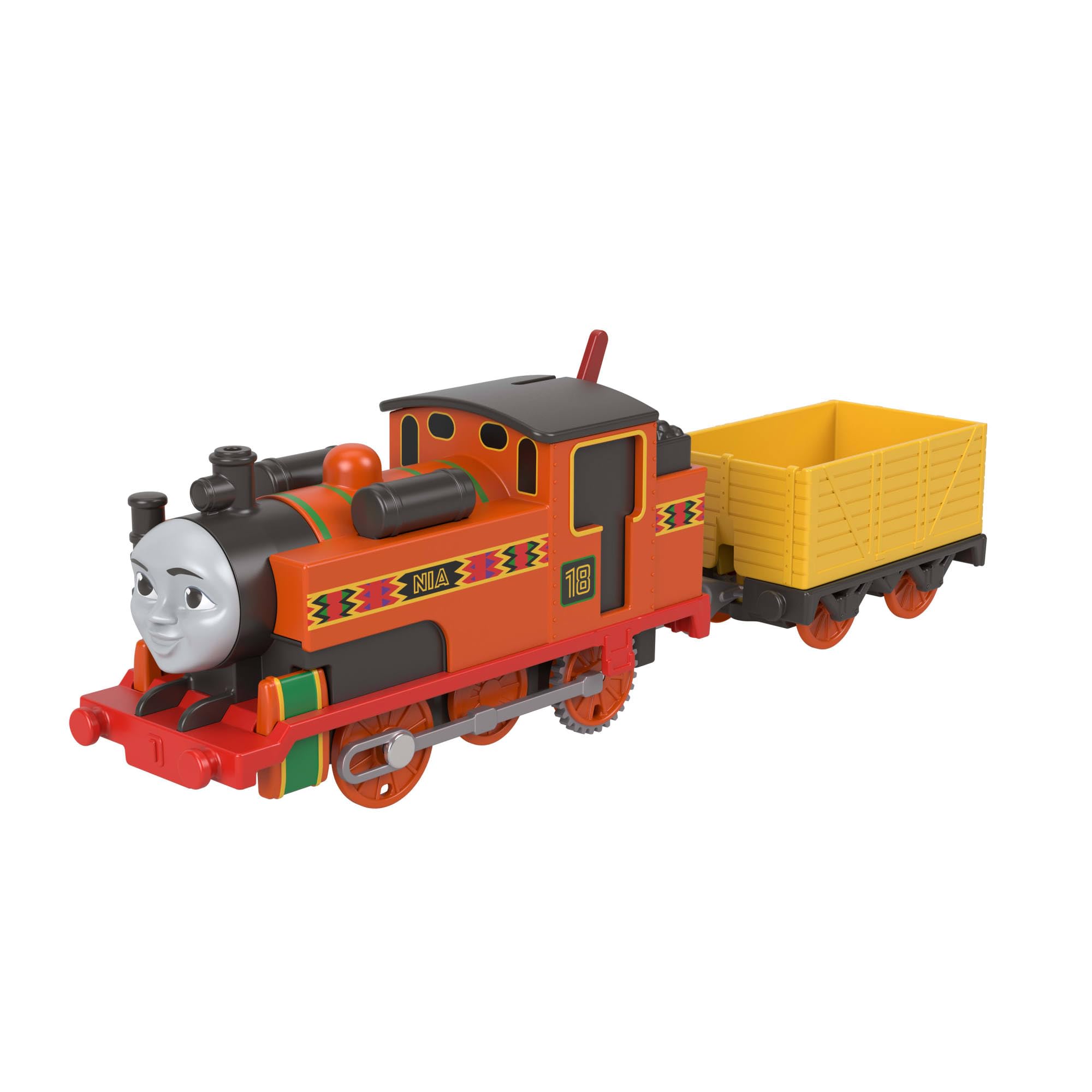 Thomas & Friends Motorized Toy Train, Classic Nia Battery-Powered Engine & Cargo Car, Storytelling Play for Preschoolers, JGF97
