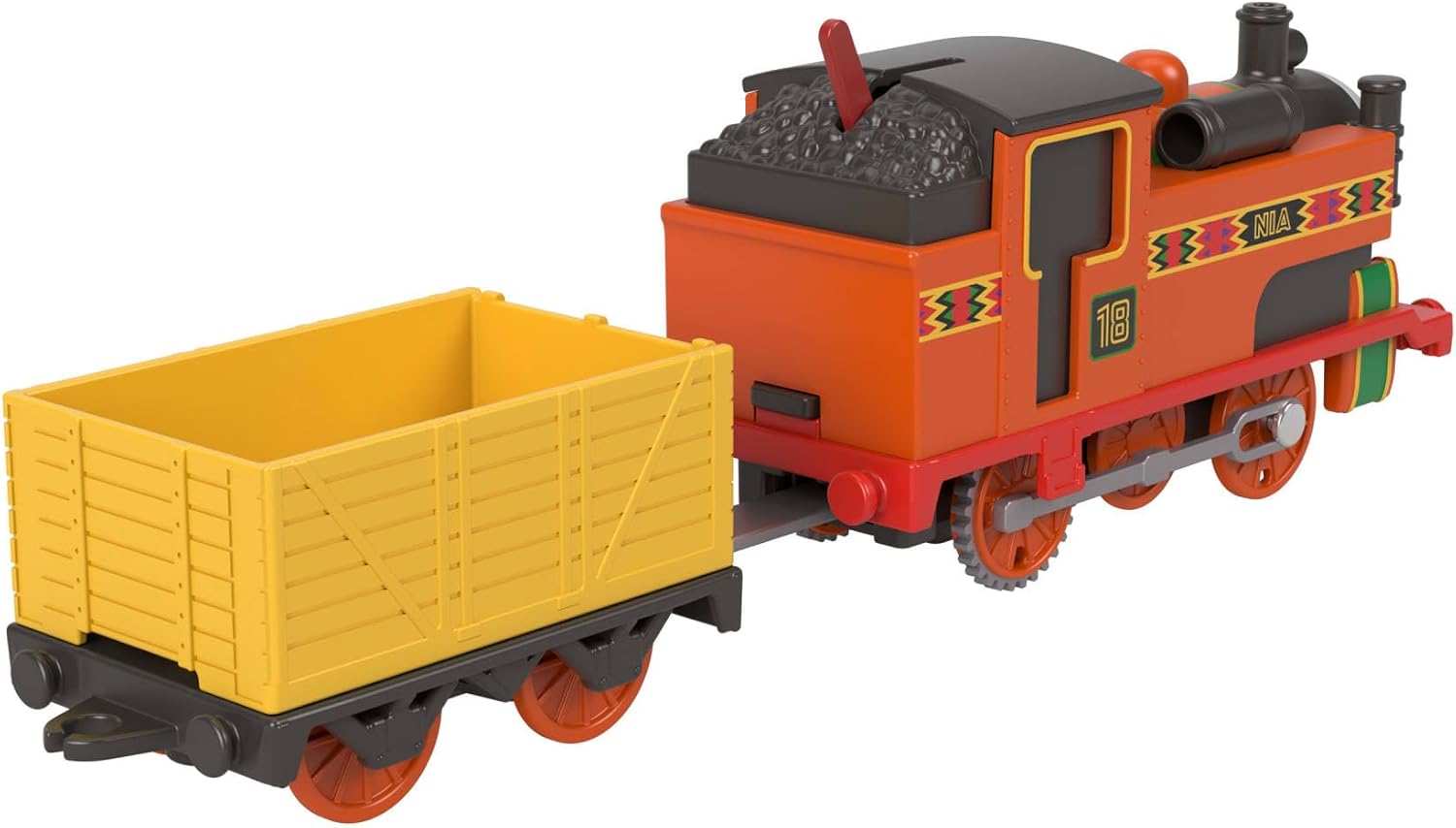 Thomas & Friends Motorized Toy Train, Classic Nia Battery-Powered Engine & Cargo Car, Storytelling Play for Preschoolers, JGF97