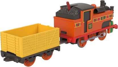 Thomas & Friends Motorized Toy Train, Classic Nia Battery-Powered Engine & Cargo Car, Storytelling Play for Preschoolers, JGF97