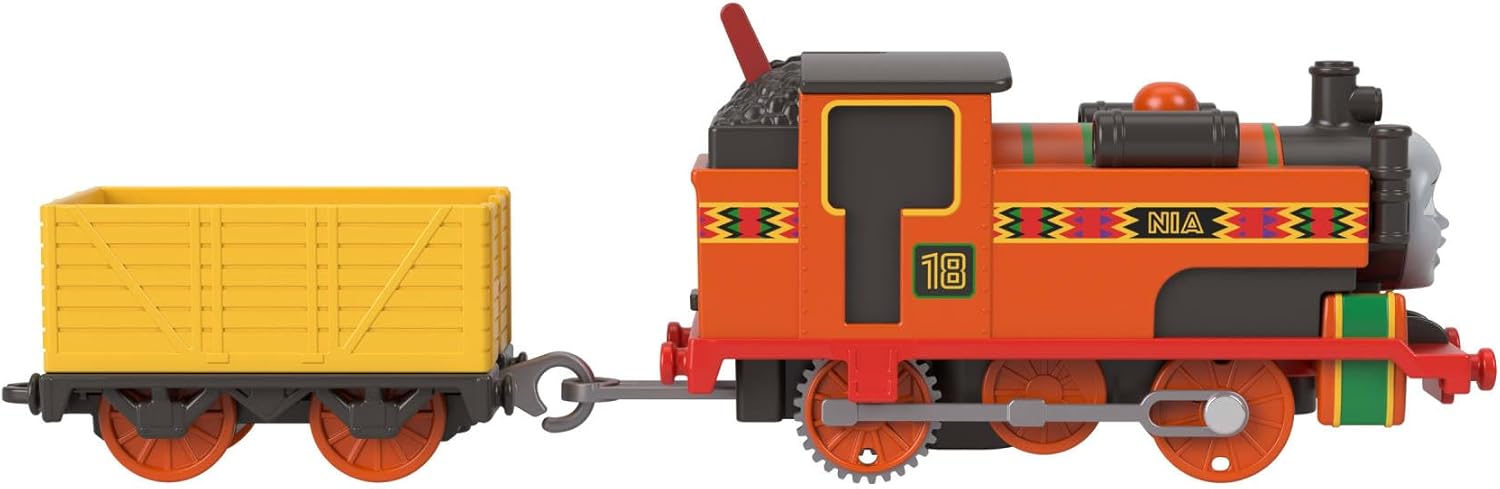 Thomas & Friends Motorized Toy Train, Classic Nia Battery-Powered Engine & Cargo Car, Storytelling Play for Preschoolers, JGF97