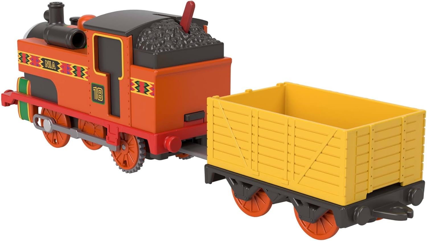 Thomas & Friends Motorized Toy Train, Classic Nia Battery-Powered Engine & Cargo Car, Storytelling Play for Preschoolers, JGF97