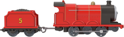 Thomas & Friends Motorized Toy Train, Classic James Battery-Powered Engine & Cargo Car, Storytelling Play for Preschoolers, JGF95