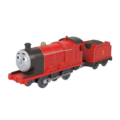 Thomas & Friends Motorized Toy Train, Classic James Battery-Powered Engine & Cargo Car, Storytelling Play for Preschoolers, JGF95