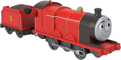 Thomas & Friends Motorized Toy Train, Classic James Battery-Powered Engine & Cargo Car, Storytelling Play for Preschoolers, JGF95