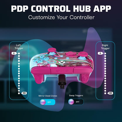 PDP Xbox REMATCH GLOW Wired controller ANDROID DREAMS