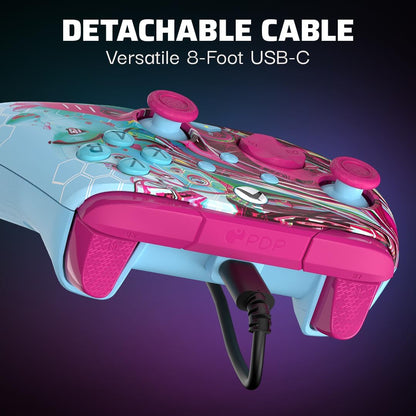 PDP Xbox REMATCH GLOW Wired controller ANDROID DREAMS