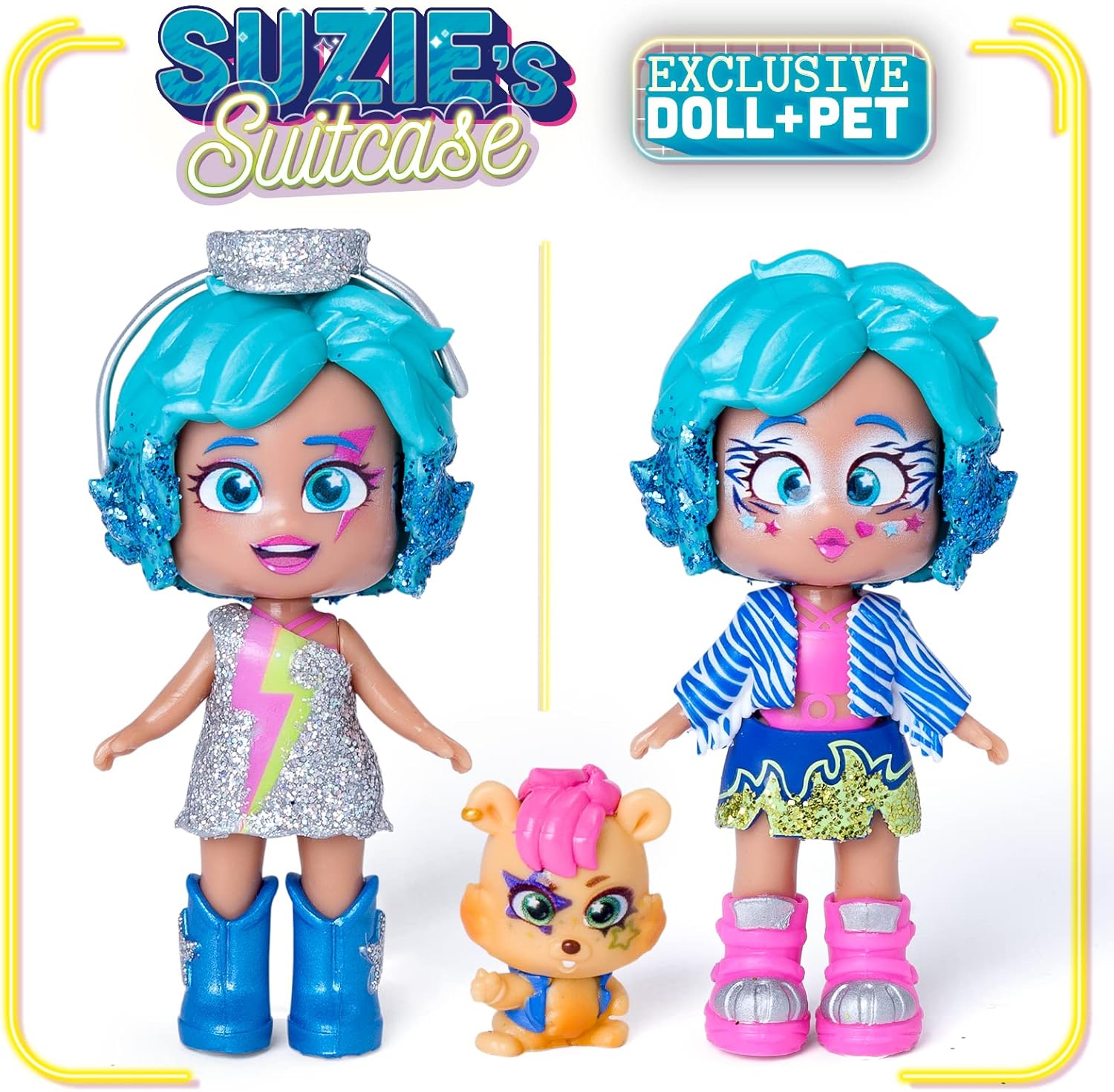 KOOKYLOOS Suzie’s Suitcase – Doll’s suitcase with over 14 fashion accessories and exclusive doll with 3 fun expressions. Includes clothes, accessories and shoes, hangers and an exclusive pet