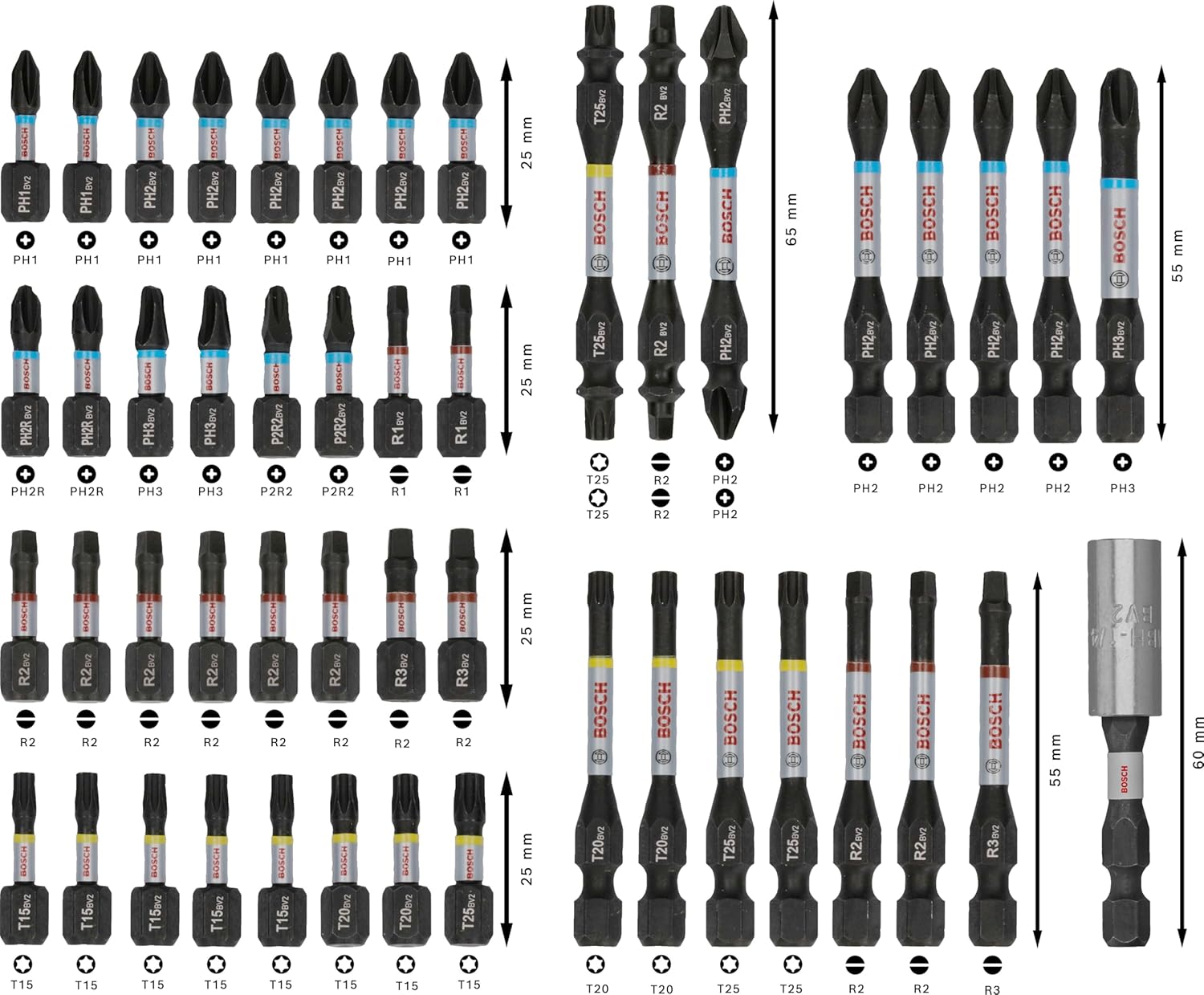 Bosch Pro Impact Bitset 48 Pcs.