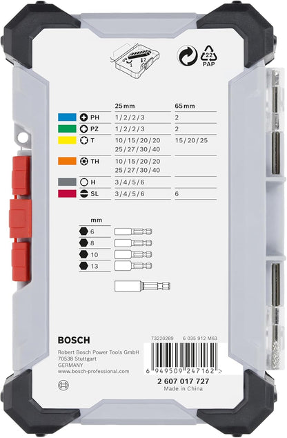 Bosch 43X Extra Hard Screwdriver Bit Set, 43-Piece (197 X 110.5 Mm, Professional Accessories Screwdriver, Drill)