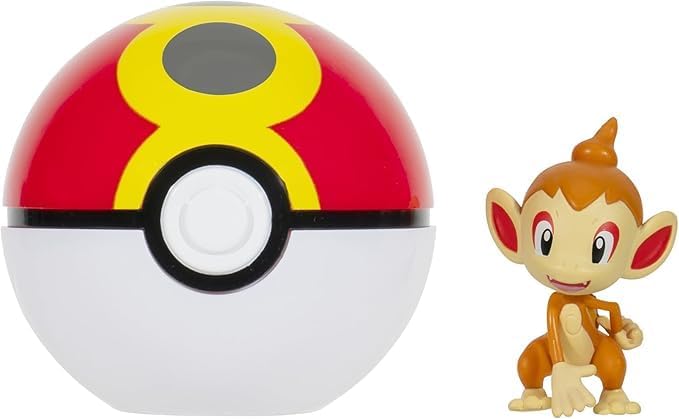 Pokémon Clip ‘N’ Go Chimchar and Repeat Ball - Includes 2-Inch Battle Figure and Repeat Ball Accessory