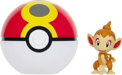 Pokémon Clip ‘N’ Go Chimchar and Repeat Ball - Includes 2-Inch Battle Figure and Repeat Ball Accessory