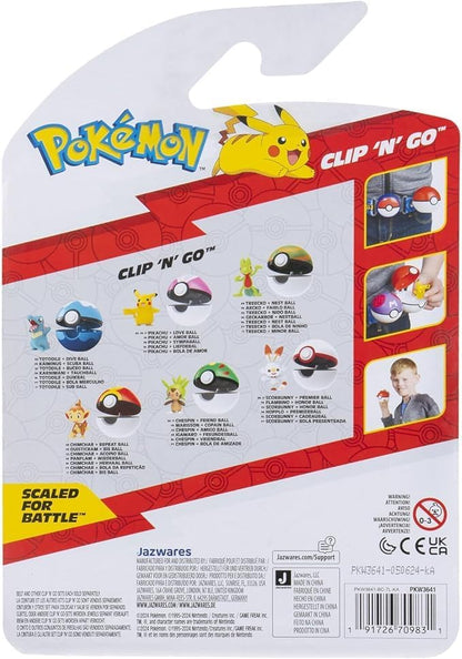 Pokémon PKW3641 Clip 'n'Go Poké Ball - Igamaro & Friends Ball, Official Pokéball with 5 cm Figure