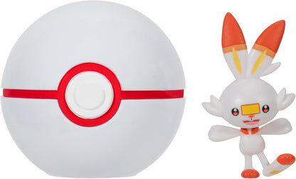 Pokémon Clip ‘N’ Go Scorbunny and Premier Ball - Includes 2-Inch Battle Figure and Premier Ball Accessory