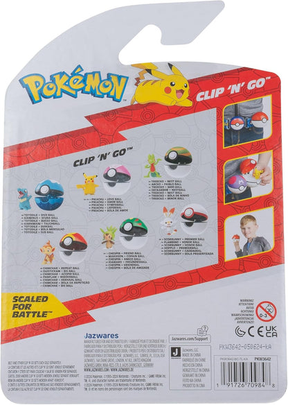 Pokémon Clip ‘N’ Go Scorbunny and Premier Ball - Includes 2-Inch Battle Figure and Premier Ball Accessory