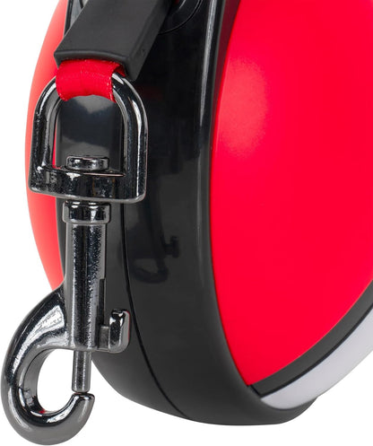 Pokémon Poké Ball Retractable Dog Lead, Pet Leash - 16 Ft. Retractable Dog Lead with Reflective Tape, Handbrake, Lock, Comfort Grip and Metal Clip