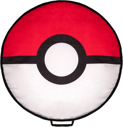 Pokémon Poke Ball Pillow Pet Bed - 30-Inch Pet Bed with Machine Washable Removable Cover and Grip Dots