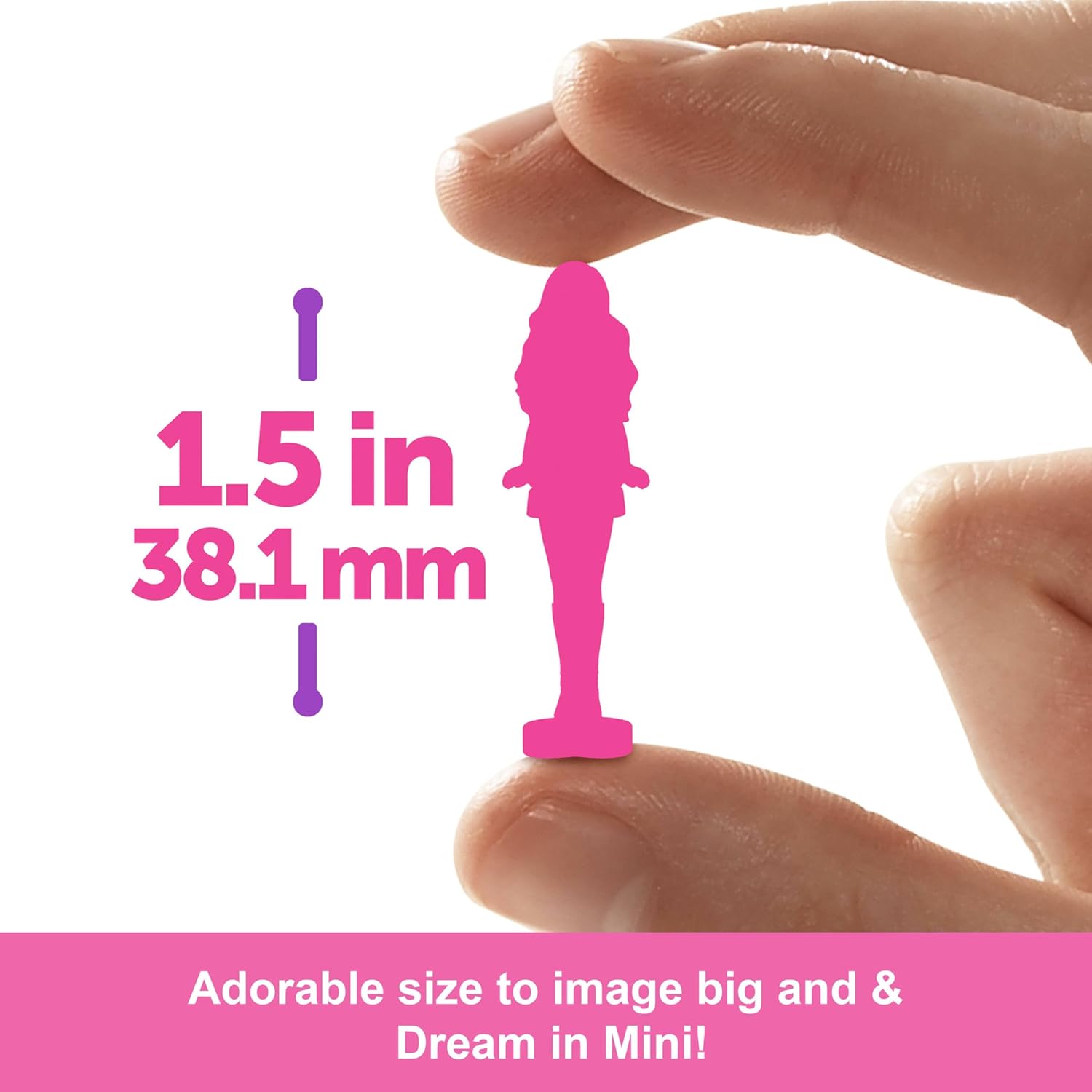 Barbie Mini Barbie Land 5-Pack Pop Reveal Dolls, 1.5-inch Mini Doll with Surprise Reveal & Sensory Play Piece (Styles May Vary), JGL29