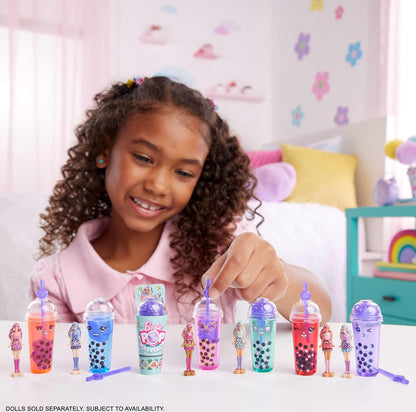 Barbie Mini Barbie Land 5-Pack Pop Reveal Dolls, 1.5-inch Mini Doll with Surprise Reveal & Sensory Play Piece (Styles May Vary), JGL29