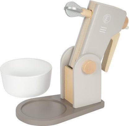 small foot Grigio Tasty in Legno, 2 in 1, Robot da Cucina Mano e Mixer in Piedi, Set da Gioco per Bambini dai 3 Anni, 12679, Colore Coloured