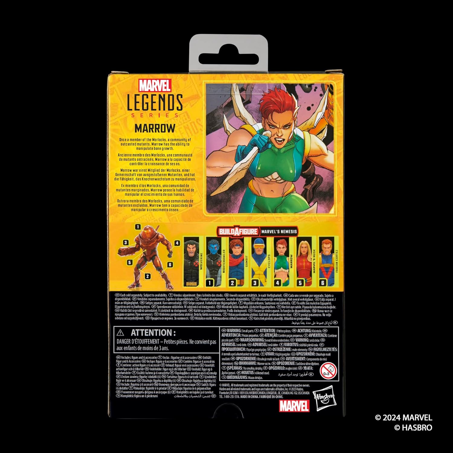Marvel Legends Series Marrow Comics Action Figure, Red and Black