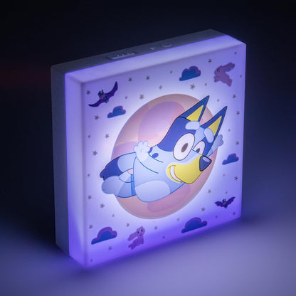 Paladone Bluey Night Light, Stick-On LED Wall Lamp with Auto Sensor and Adjustable Brightness, Battery Powered for Kids' Bedrooms, Officially Licensed Merchandise