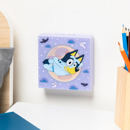 Paladone Bluey Night Light, Stick-On LED Wall Lamp with Auto Sensor and Adjustable Brightness, Battery Powered for Kids' Bedrooms, Officially Licensed Merchandise
