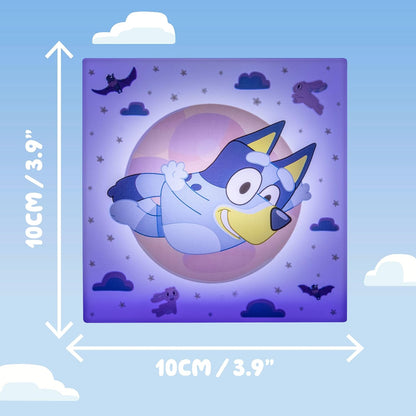Paladone Bluey Night Light, Stick-On LED Wall Lamp with Auto Sensor and Adjustable Brightness, Battery Powered for Kids' Bedrooms, Officially Licensed Merchandise