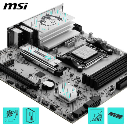 MSI B840M GAMING PLUS WIFI6E Motherboard, mATX - Supports AMD Ryzen 9000/8000 / 7000 Processors, AM5 - DDR5 Memory Boost 8000+ MT/s (OC), PCIe 4.0 x16, M.2 Gen4, Wi-Fi 6E, 2.5G LAN
