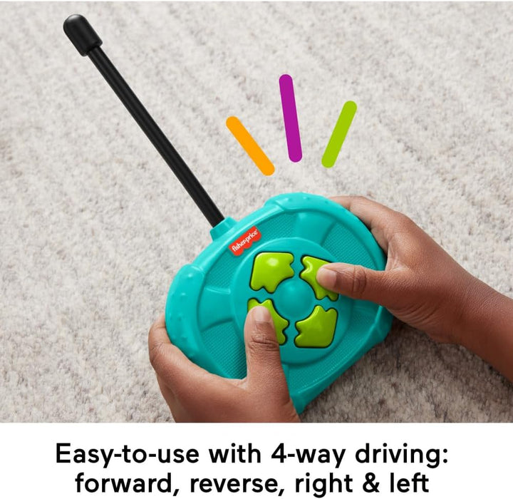 Fisher-Price Preschool Toy Remote Controlled Car My Easy RC with 2 Speeds for Kids Ages 3+ Years, HYH28