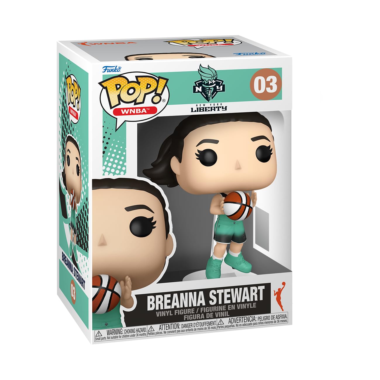 Funko Pop! WNBA: Liberty - Breanna Stewart - WNBA Players - Collectable Vinyl Figure - Gift Idea - Official Merchandise - Toys for Kids & Adults - Sports Fans - Model Figure for Collectors