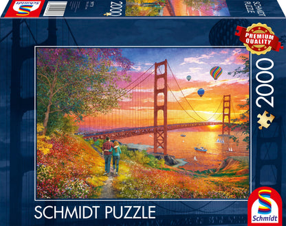 Schmidt | Walking to the Golden Gate Bridge (2,000 Pieces) | Jigsaw Puzzle | Ages 14+ | 1+ Players