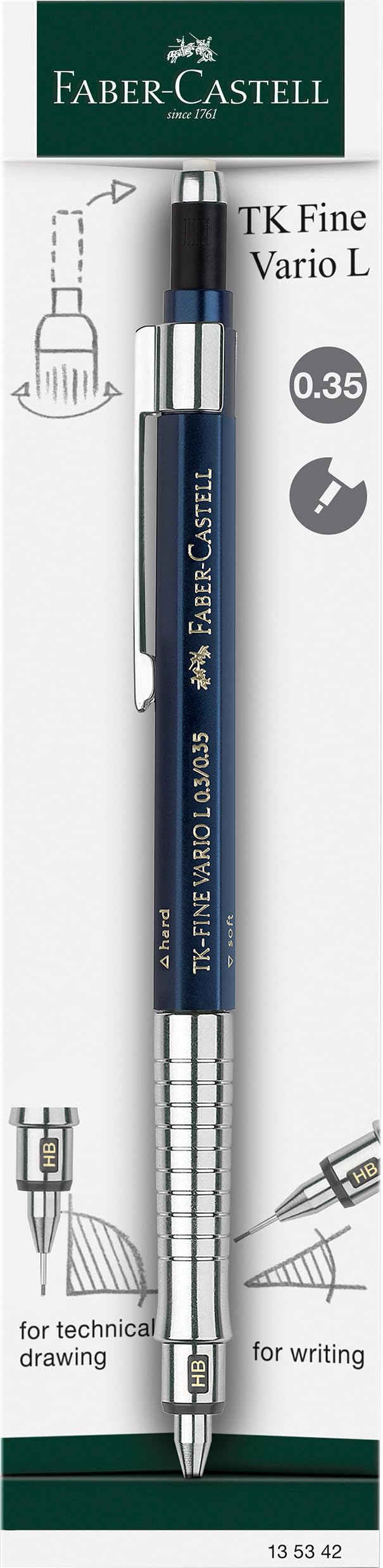 Faber Castell Mechanical Pencil TK-Fine Vario L 0.35mm Indigo