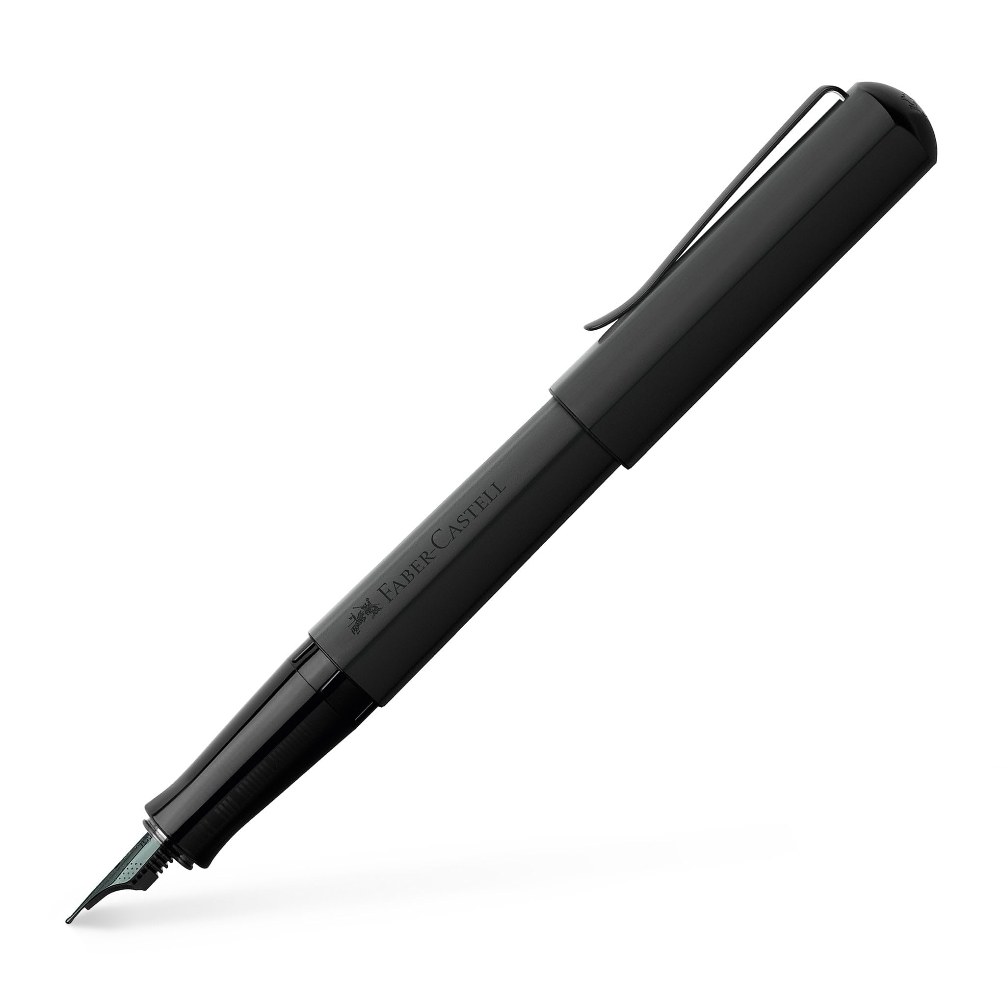 Faber-Castell Hexo 150573 Fountain Pen, Nib Width B, Matte Black, Pack of 1