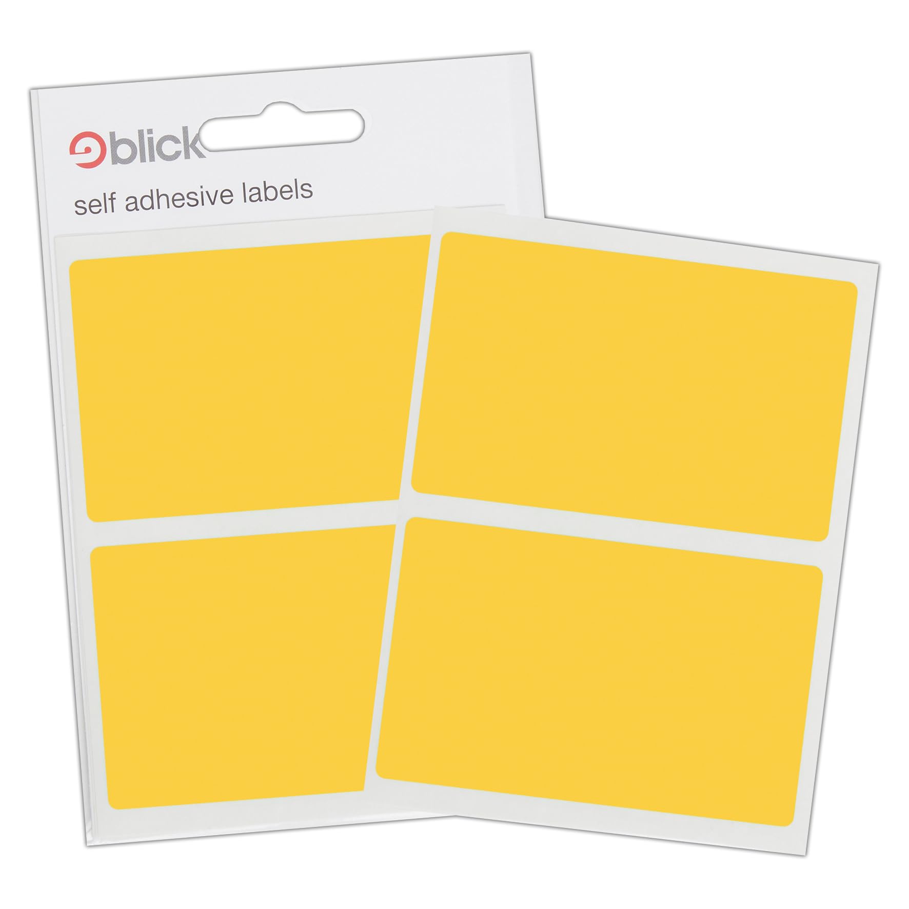 Blick Labels, Fluorescent Orange, Self Adhesive Stickers, Rectangular, 50mm x 80mm, 8 Labels, for Home, Office, Family, School, Holiday Calendar Organising, Planner, Rewards Chart, Colour Coding