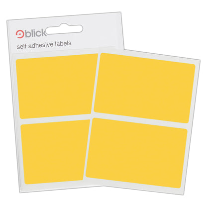 Blick Labels, Fluorescent Orange, Self Adhesive Stickers, Rectangular, 50mm x 80mm, 8 Labels, for Home, Office, Family, School, Holiday Calendar Organising, Planner, Rewards Chart, Colour Coding