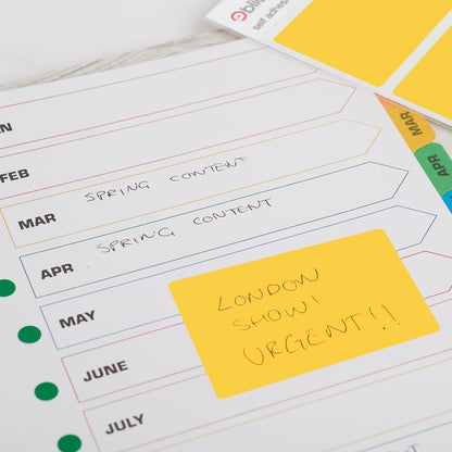 Blick Labels, Fluorescent Orange, Self Adhesive Stickers, Rectangular, 50mm x 80mm, 8 Labels, for Home, Office, Family, School, Holiday Calendar Organising, Planner, Rewards Chart, Colour Coding