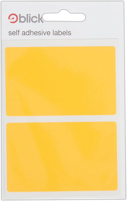 Blick Labels, Fluorescent Orange, Self Adhesive Stickers, Rectangular, 50mm x 80mm, 8 Labels, for Home, Office, Family, School, Holiday Calendar Organising, Planner, Rewards Chart, Colour Coding