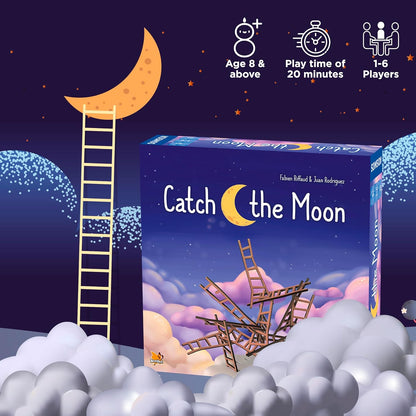 Thames & Kosmos Catch the Moon, stravagante gioco impilabile a scale, giochi per famiglie per la notte di gioco, giochi per adulti e bambini, da 1 a 6 giocatori, età 8+