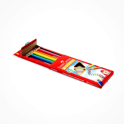 Junior Grip Triangular Coloured Pencils Box 10