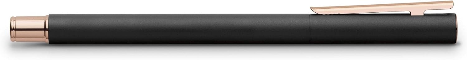 Faber-Castell Neo Slim 343101 Fountain Pen Metal Nib Width F Black with Rose Gold