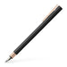 Faber-Castell Neo Slim 343101 Fountain Pen Metal Nib Width F Black with Rose Gold