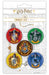 Harry Potter Radiergummi-Set 5 Stück (Hogwarts-Wappen-Design), Hogwarts-Häuser-förmige Radiergummis, Harry Potter-Schulbedarf, Gryffindor, Slytherin, Ravenclaw, Hufflepuff – offizielles Merchandise