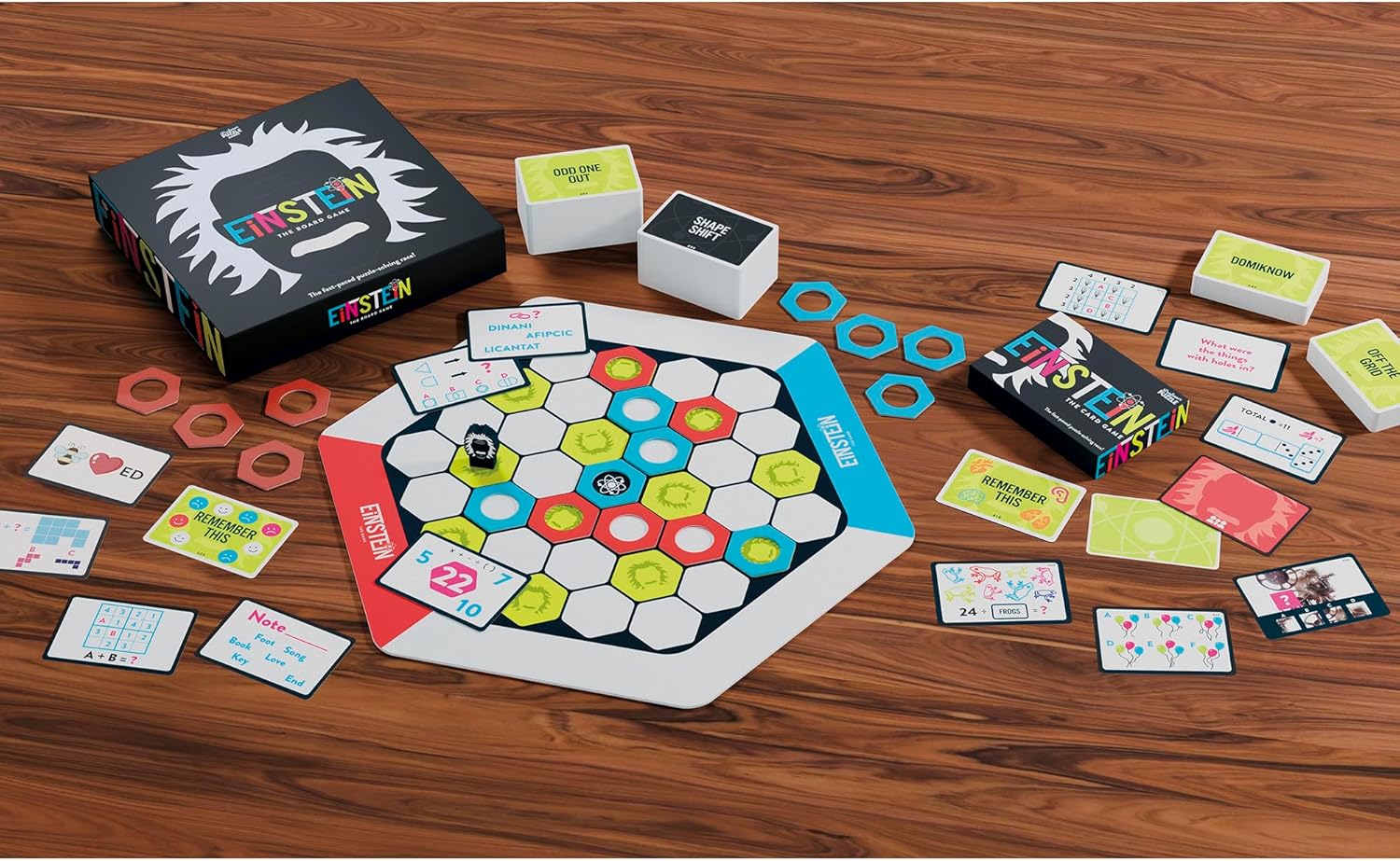 Professor PUZZLE Einstein Card Game | Fast-Paced Puzzle-Solving Game for Families & Adults | Fun Visual, Number & Word Challenges | Party Game & Travel Game for Game Nights