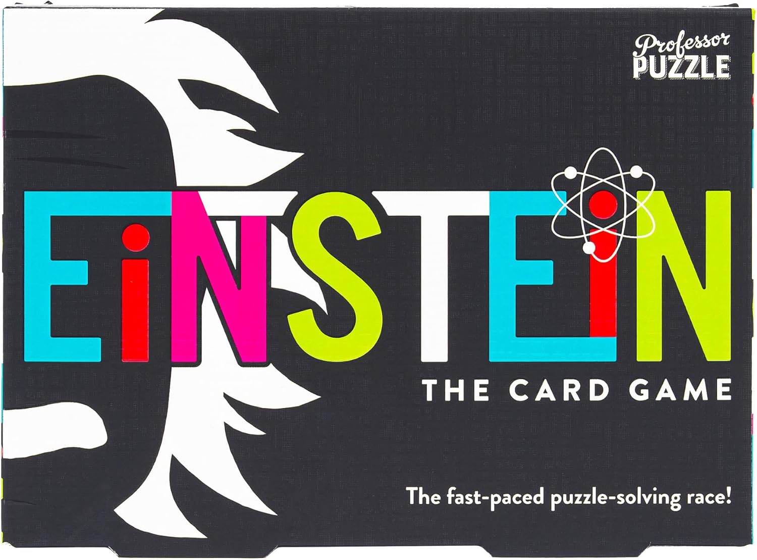 Professor PUZZLE Einstein Card Game | Fast-Paced Puzzle-Solving Game for Families & Adults | Fun Visual, Number & Word Challenges | Party Game & Travel Game for Game Nights
