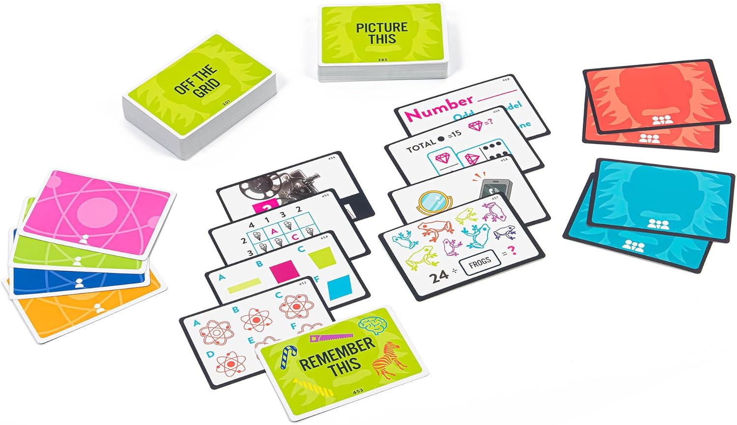 Professor PUZZLE Einstein Card Game | Fast-Paced Puzzle-Solving Game for Families & Adults | Fun Visual, Number & Word Challenges | Party Game & Travel Game for Game Nights